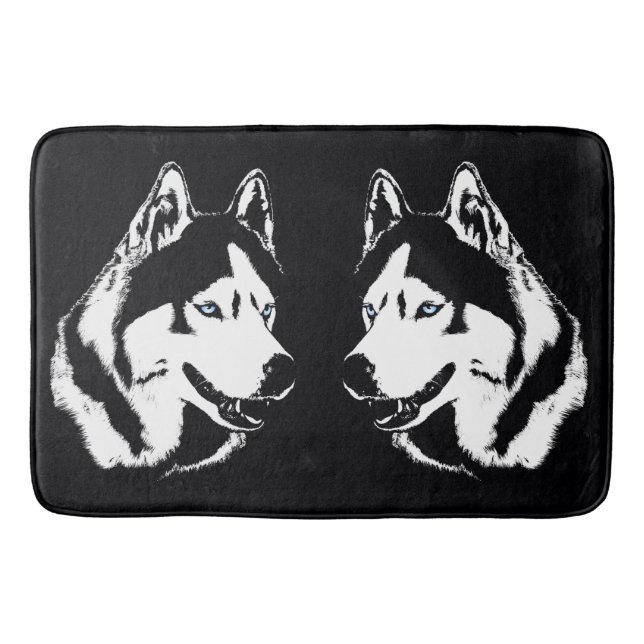 Tapete De Banheiro Rouco Bathmat Rouco Malamute Bath Decor (Frente)