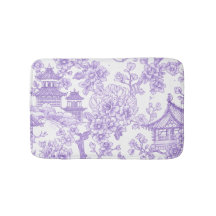 Roxo Chinoiserie Toile Dragão Flor de Cerejeira