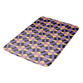 Tapete De Banheiro Roxo Decorativo e Amarelo