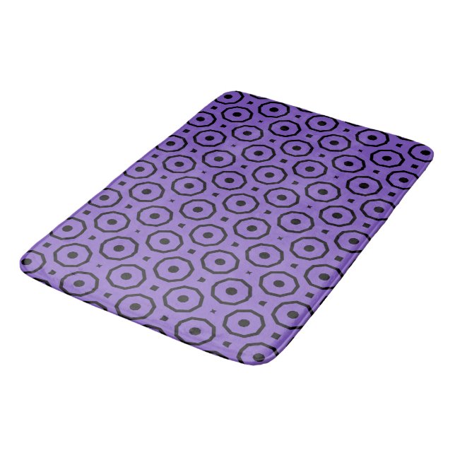 Tapete De Banheiro Roxo e preto Geo  (Angulado)