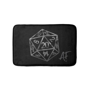 Tapete De Banheiro RPG Crit AF   Fantasy Tabletop Retro Gamer Dice