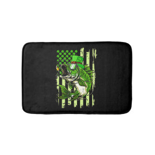 Tapete De Banheiro Rua de pesca de pavilhão americano Patrick Day Iri