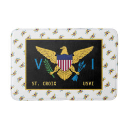 Tapete De Banheiro RUA de Sinalizador das Ilhas Virgens dos EUA. Croi