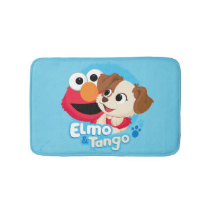 Tapete De Banheiro Rua Sésamo   Crachá Elmo & Tango