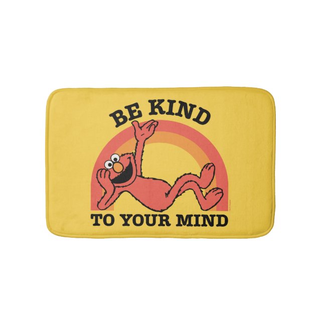 Tapete De Banheiro Rua Sésamo | Elmo Seja gentil com sua mente (frente)