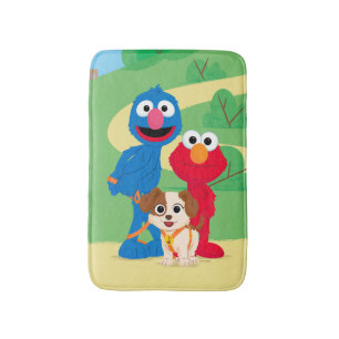 Tapete De Banheiro Rua Sésamo Tango Com Grover E Elmo