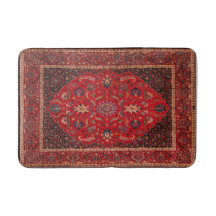 Rug Persa Vermelho de Mashhad Bath Mat