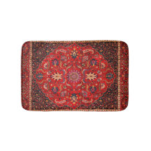 Rug Persa Vermelho de Mashhad Bath Mat