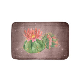 Tapete De Banheiro Russ Watercolor Cactus Orange Flower