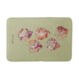 Tapete De Banheiro Rustic Autumn Falling Leaves Watercolor Art