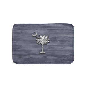 Tapete De Banheiro Rustic South Carolina Palmetto e Lua