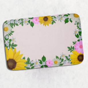 Tapete De Banheiro Rustic Sunflower Daisy Floral Pink