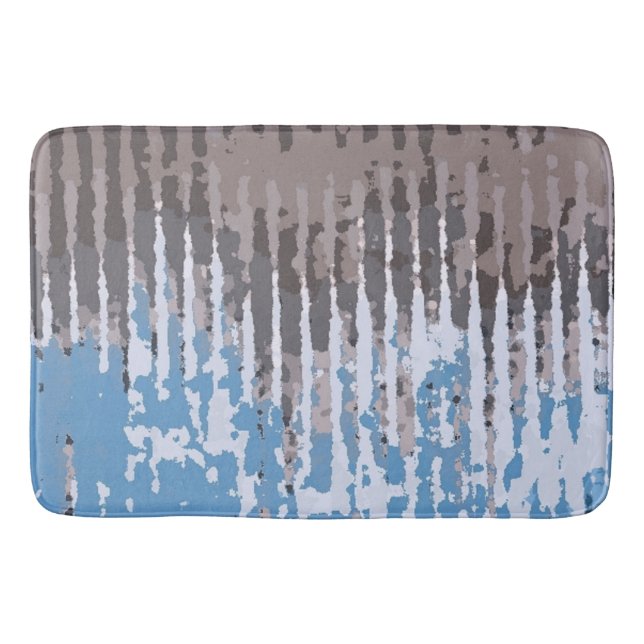 Tapete De Banheiro Rustic Weathered/ Brown Blue Design     (Frente)
