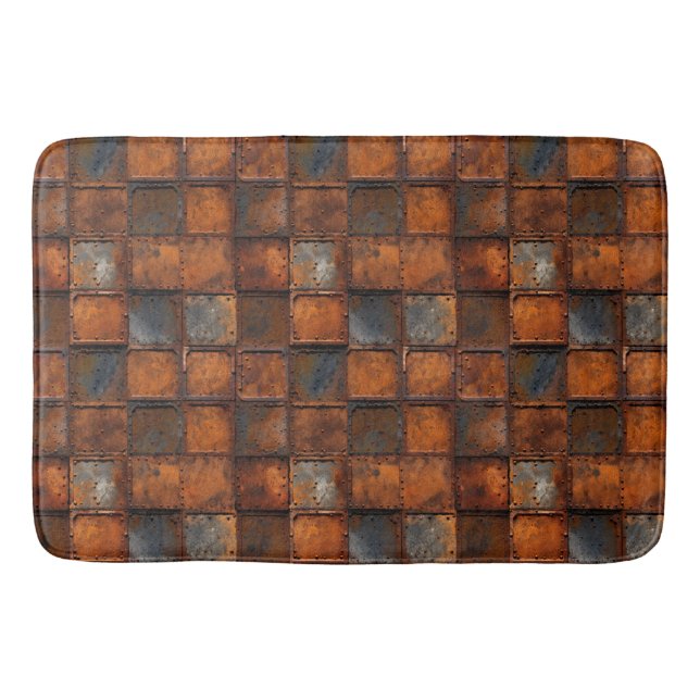 Tapete De Banheiro Rusty Metal Bath Mat (Frente)