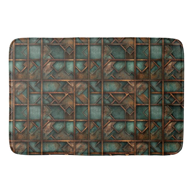 Tapete De Banheiro Rusty Metal Bath Mat (Frente)