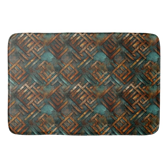 Tapete De Banheiro Rusty Metal Bath Mat (Frente)