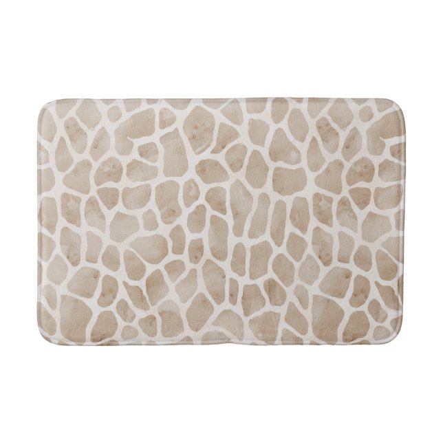 Tapete De Banheiro Safari Chic Giraffe Impressão Bath Mat. (Frente)