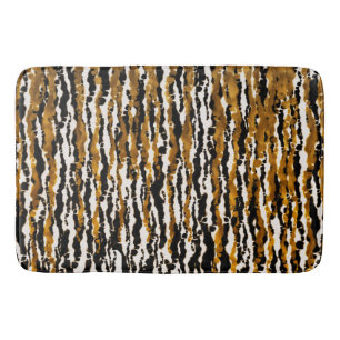 Tapete De Banheiro Safari Moderno Dourado e Preto Chuva do Glam da Se