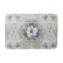Sage e Lavanda Vintage Bath Mat Floral
