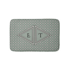 Tapete De Banheiro Sage Green Modern Monogram Decor