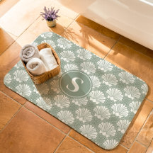 Sage Verde e Concha de Molusco Branco Monograma Co