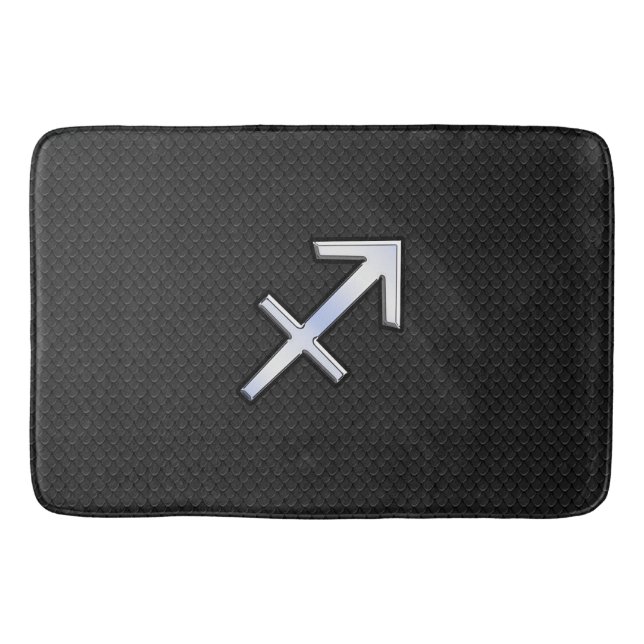 Tapete De Banheiro Sagitário Moderno - Sinal Zodiac na Pele Cobra (Frente)