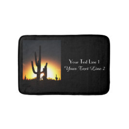 Tapete De Banheiro Saguaro Sunset Personalizado Bath Mat Mat