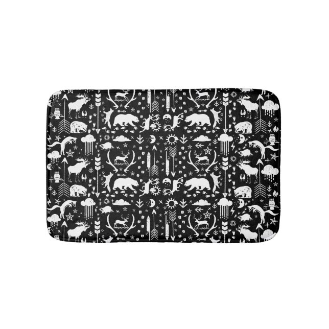 Tapete De Banheiro Sala Moderna de Veados Personalizados do Urso Fox (frente)