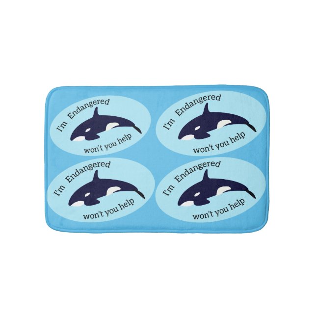 Tapete De Banheiro Salve as Baleias (frente)