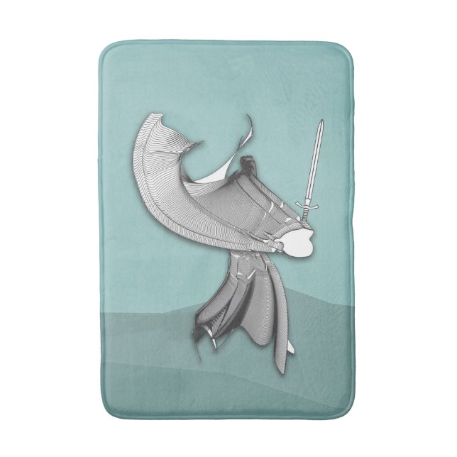 Tapete De Banheiro Samurai digital (Frente Vertical)