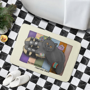 Tapete De Banheiro Sandálias British Shorthair Prontas para a Praia E