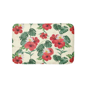 Tapete De Banheiro Sangue Tropical do Lotus Branco