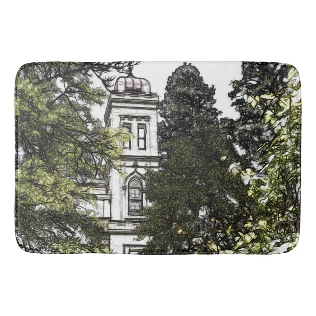 Tapete De Banheiro Santuário entre as árvores (Frente)