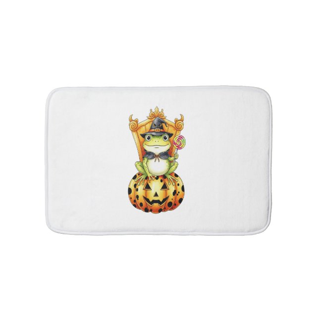 Tapete De Banheiro Sapo bonitinho de abóbora (frente)