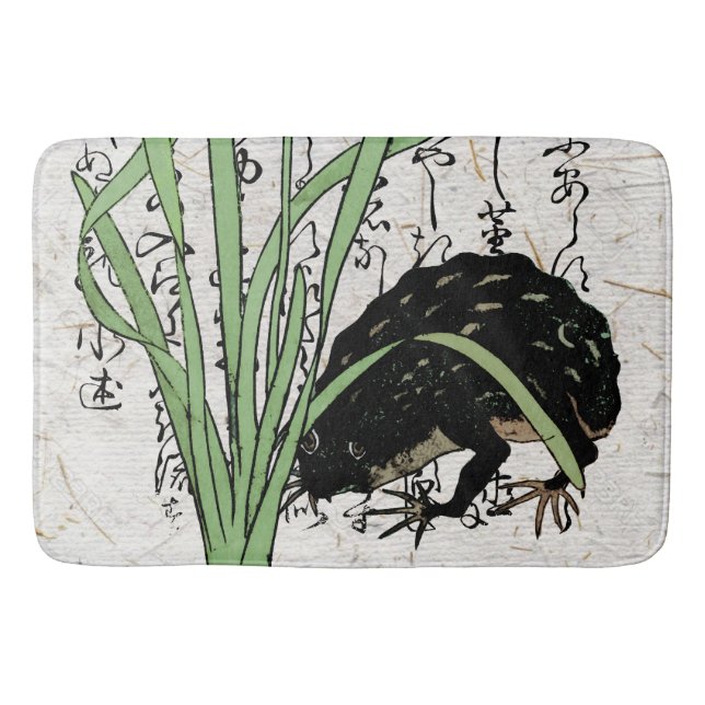 Tapete De Banheiro Sapo de Jardim Japonês do Século XVIII (Frente)