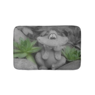 Tapete De Banheiro Sapo E Sucultivos De Jardim Bons
