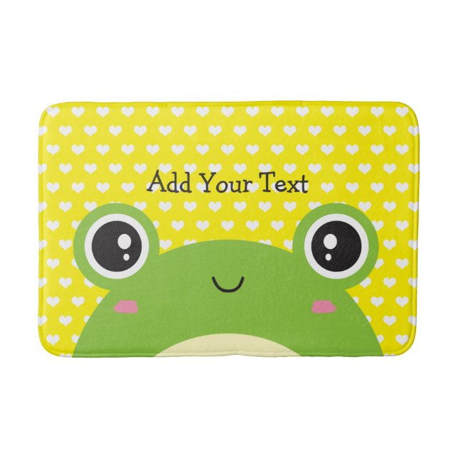 Tapete De Banheiro Sapo Gelado Kawaii Peek-a-Boo Personalizado (Frente)