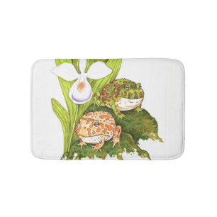 Tapete De Banheiro Sapos com ornamentado