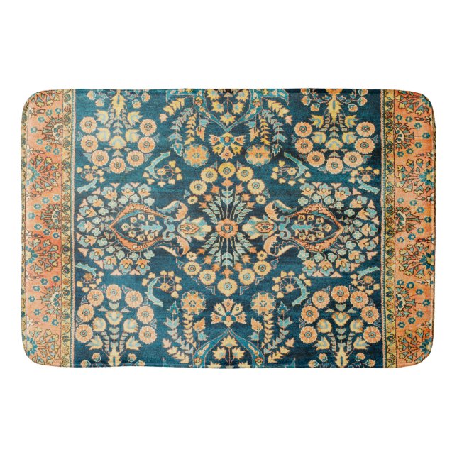 Tapete De Banheiro Sarouk Antique Impressão do Rug Persa Ocidental (Frente)