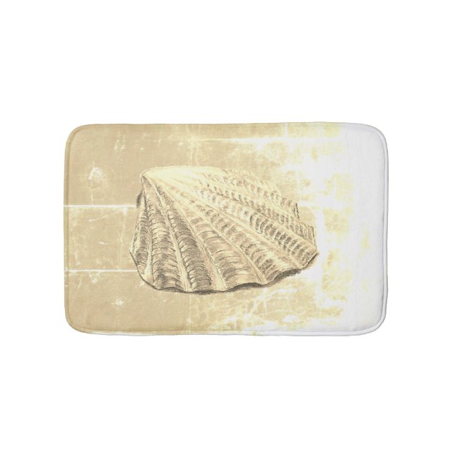 Tapete De Banheiro Scallop Seashell na Areia (frente)