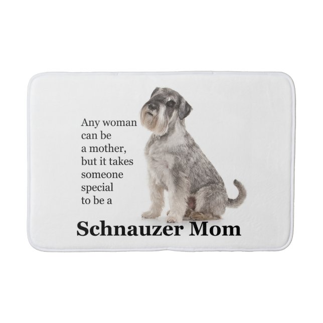 Tapete De Banheiro Schnauzer Mãe Bath Mat (Frente)