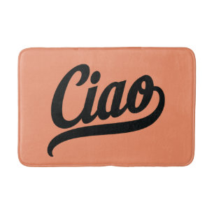 Tapete De Banheiro Script Ciao (Preto)
