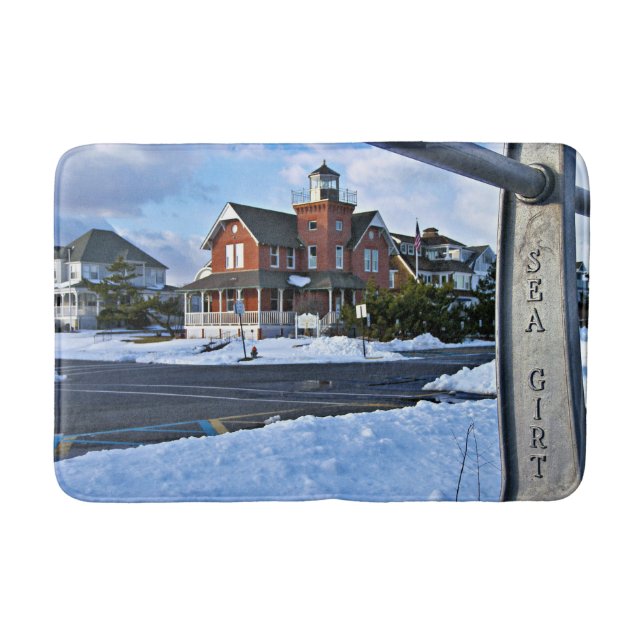 Tapete De Banheiro Sea Girt Lighthouse, Nova Jersey Bath Mat (Frente)