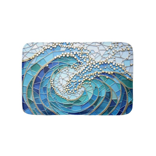 Tapete De Banheiro Sea of Waves Mosaic Art (frente)