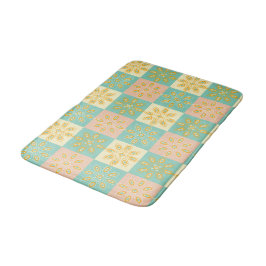 Tapete De Banheiro Seamless pattern with geometric floral motifs