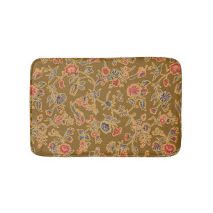 Tapete De Banheiro Seda Vintagesca Floral do Século XVIII