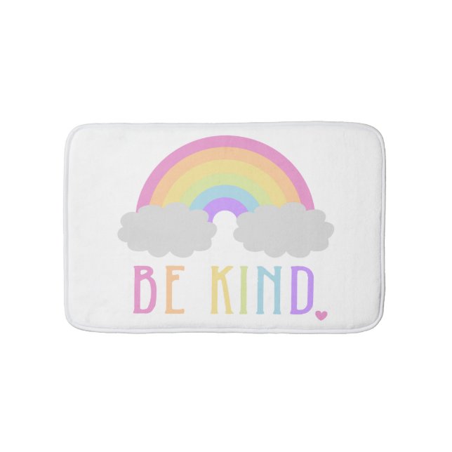 Tapete De Banheiro Seja arco-íris Pastel amável (frente)