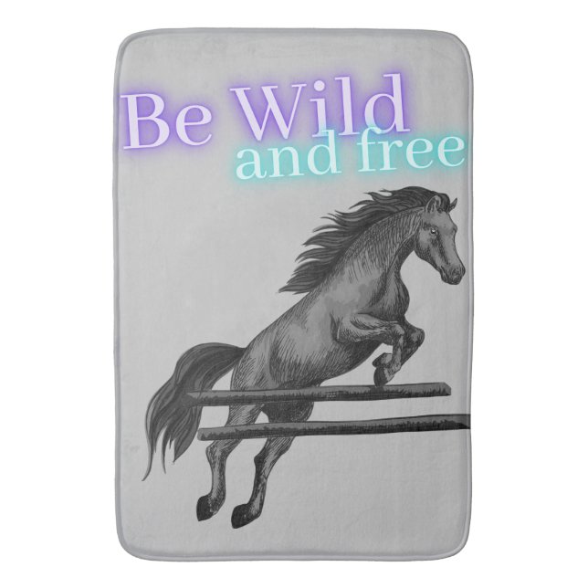 Tapete De Banheiro Seja selvagem e livre (Frente Vertical)