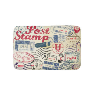 Tapete De Banheiro Selos de posto retrorreflectores, coleção de vinta