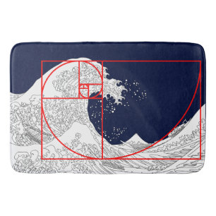 Tapete De Banheiro Sequência Fibonacci e a onda do Excelente